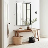 Bathroom Mirror Over Sink - 24x36 Inch Black Rectangle Framed Matte Mirror for Bathroom, Rectangular Alumium Frame Mirrors Wall Mounted for Restroom, Farmhouse, Entryway, Hallway
