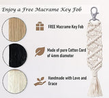 Induslyfe Macrame Wall Hanging 3 pcs Tapestry Woven Boho Home Chic Wall decor Bohemian Geometric Art Decor Bedroom Nursery Apartment Dorm Decoration Minimalistic Neutral Beige Black gift Birthday Xmas