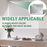 2PCS Mini Blind Brackets, Metal Window Blind Brackets, 2 inch White Window Blinds Headrail Holder Bracket for High Profile Blinds