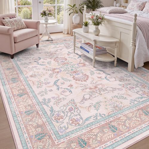 DCX 9x12 Pink Vintage Floral Rug