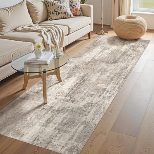 3x8 Washable Runner Rug for Hallway Abstract Soft Carpet Runner