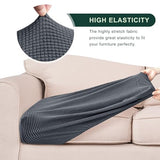 CHUN YI 3Piece Stretch Couch Cushion Covers, Sofa Seat Slipcovers for Pets, Suitable for Armchair Loveseat Sofa with Spandex Jacquard Washable Fabric(3Piece,Grey)