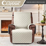 KinCam 100% Waterproof Recliner Loveseat Cover with Console X1, Recliner Couch Covers X1, Recliner Chair Covers X1(Ivory)