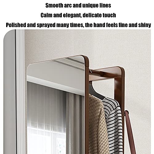 Solid Wood Household Full-Length Mirror Hanger One Full-Length Mirror Rotating Floor Mirror Wardrobe Mirror Fitting Mirror White