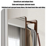 Solid Wood Household Full-Length Mirror Hanger One Full-Length Mirror Rotating Floor Mirror Wardrobe Mirror Fitting Mirror White