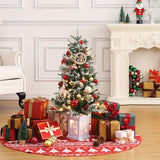3 Ft Pre-Lit Christmas Tree, Artificial Christmas Trees with Lighting Snowflake Base, Snow Flocked Xmas Trees with 70 LED Lights, Battery Operated and Timer Function, Christmas Decoration for Home