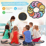 Dunzy 12 Pcs Flexible Seating Classroom Rug 15.7'' Expression Circle Carpet Seats Rug Classroom Rugs Cushions for Classrooms Back to School End of The Year Gift Preschool(12 Pcs)