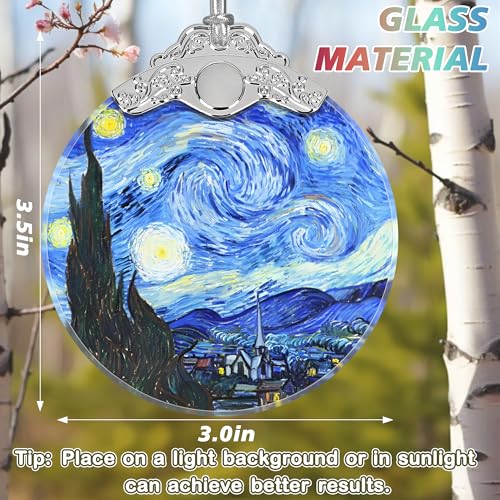 Christmas Ornament - Stained Glass Van Gogh Starry Night - Home Decor - Holiday Present Ideas - Gift Exchange