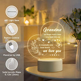 Grandma Gifts, Mothers Day Gifts for Grandma - Engraved Night Light, Grandma Birthday Gifts, Christmas Valentines Thanksgiving Gifts for Grandma, Nana, Grammy, Grandmother