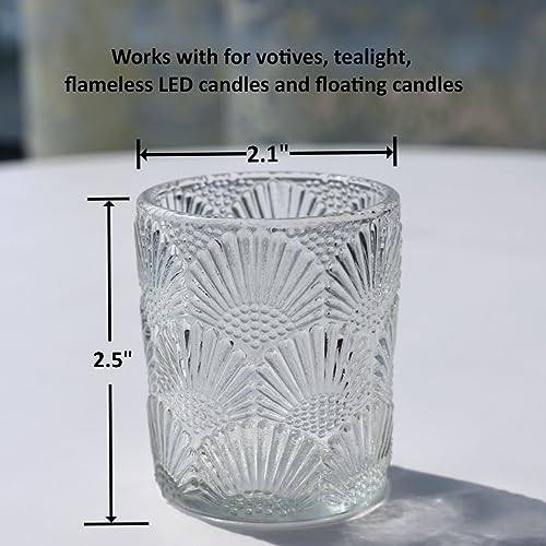Woho 12pcs Clear Votive Candle Holders, Tealight Candle Holder for Wedding