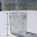 Woho 12pcs Clear Votive Candle Holders, Tealight Candle Holder for Wedding