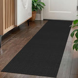 KOZYFLY 2x5 Runner Rug, Washable Non Slip Kitchen Hallway Rug, Black/Grey