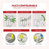 All-Purpose Holiday Light Clips [Set of 200] Christmas Clips, Outdoor Light Clips - Mount to Shingles & gutters - Works with Mini, C6, C7, C9, Rope, Icicle Lights - No Tools Required - USA Made