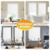 Blackout Roller Shades for Windows, Cordless Free-Stop Blinds with Thermal Insulated,UV Protection Fabric. Pull Down Room Darkening Door Blinds for Home, Office Easy to Install(23" W x 72" H,White)