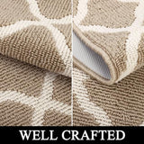 SHACOS Washable Runner Rugs 20"x59" Entryway Runner Rug Kitchen Doorway Non Slip Rubber Backing Trellis Rug Runners Laundry Room Hallway Runner Rug, Beige
