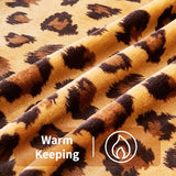 FY FIBER HOUSE Leopard Print Throw Blanket Valentines Day Gifts for Men Thick Soft Fuzzy Cheetah Print Blanket Room Decor for Bed Couch Sofa - 50"x60", Dark Brown
