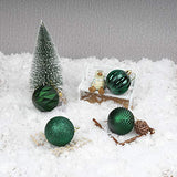 Christmas Ball Ornaments for Christmas Tree - Shatterproof Hanging Decorative Baubles Set for Xmas Tree (60mm/2.36", Dark Green)