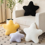 Star Pillow, Decorative Throw Pillow with Plush for Couch, Cute Decor Pillows for Bed, Aesthetic Star Shaped Pillow Fun Cushion for Sofa Living Room (Goose Yellow, 14.9 Inches)