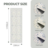 2x6 Runner Rug, Washable Kitchen Rugs for Bedroom, Light Blue