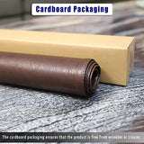 Non Slip Headrest Cover for Furniture Slipcovers,Faux Leather Headrest Protector for Recline Chair Vinyl Head Protector for Sofa,Theater Seat Cover for Home & Office 17x27 in, Chocolate