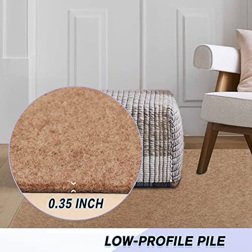 Custom Size Backed Non-Slip Area Rugs Runner, Easy Clean, Waterproof Runner Rugs for Hallway Entryway, Kitchen, Laundry, 2FT x 6FT, Beige