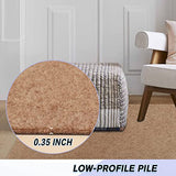 Custom Size Backed Non-Slip Area Rugs Runner, Easy Clean, Waterproof Runner Rugs for Hallway Entryway, Kitchen, Laundry, 2FT x 6FT, Beige
