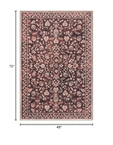 Vintage Washable Rugs for Entryway 4x6 Area Rug Non Slip Door Mat