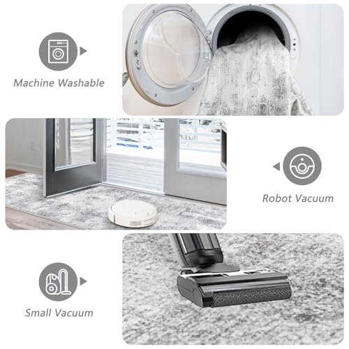 2x10 Washable Runner Rug,Non-Slip Hallway Runner Rug for Kitchen