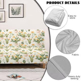 Cactus Print Easy-Going Futon Cover, Dual Couch Cover, Stretch Armless Sofa Cover, Leakproof Furniture Protector for Kids, Pets, Dog and Cat