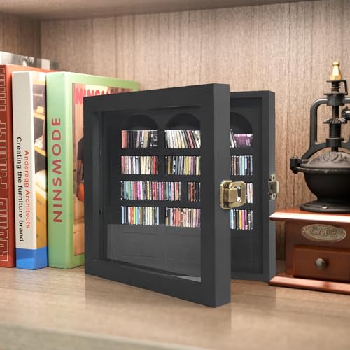 Anxiety Bookshelf Mini Books Display, Black | Stress Relief and Fun Decor, Decorative Miniature Library, For Book Lovers, For Home Decor, Office Decor, Thoughtful Gift