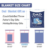 Dad Birthday Gift Blanket 50"x60", Funny Gifts for Dads/Husband from Daughter/Son, Birthday Throw for Father, Daddy is Not Sleeping He's Just Resting His Eyes Blue Napping Blanket