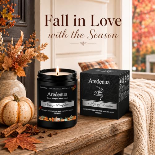 Fall Candles, Vintage Pumpkin Scented, Autumn Seasonal Candle