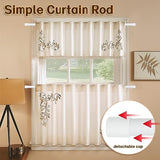 Curtain Rods for Windows 28 to 48 Inch, 5/8 Inch Matte White Curtain Rod Heavy Duty Small Drapery Curtain Rods Set with Brackets, Size: 23-52 Inch