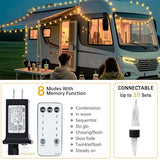 HEYFUNi Warm White Star String Lights,39FT 100LED Plug in Fairy Twinkle Lights with 8 Modes Waterproof for Indoor Christmas Tree, Home, Girls'Room, Garden, Party, Wedding, Classroom Decor(Warm White)