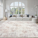 10x14 Area Rugs for Living Room Large Washable Abstract Rug Beige Grey