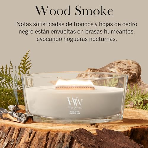 WoodWick Scented Candle | Ellipse Candle | Wood Smoke | Perfect Gifts for Women