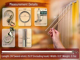 24 inch (4 Pack) All Clear Acrylic Curtain Pull Wand - Clear Curtain Wand - Invisible Drapery Wand - Drapery Pull Rod (24 Inch)