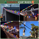 MEILIDY Christmas Light Clips, Plastic Gutter Clips, Clear, 100 Pcs | Weatherproof, Compact Discreet Look, Suitable for Hanging Outdoor Holiday Seasonal String Lights