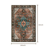 Ciicool Washable 2x3 Entry Rug, Small Rugs for Entryway Kitchen Bathroom Door Mat Indoor Entrance, Non Slip Rubber Backing, Stain & Fade Resistant,Oriental Low-Pile Throw Carpet