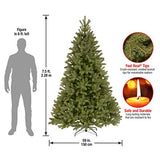 National Tree Company 7.5 ft Unlit Downswept Douglas Fir Artificial Christmas Tree, 1,867 Tips, Includes Stand, Green