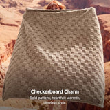 Bedsure Checkered Soft Cozy Twin XL Blanket for Bed, Light Brown, 66"×90"