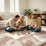 Shag Area Rugs for Bedroom Living Room,8X10 Ultra Soft Fluffy Area Rugs for Dorm,Indoor Carpet Plush Rugs for Living Room Home Decor,Camel