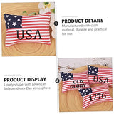 STOBAZA Patriotic American Flag Mini Pillow 3 Pack Decorative Throw Pillow for 4th of July Decor