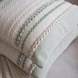 Boho Throw Pillow Covers 18x18 Inch Set of 2, Sage Green Textured Decorative Couch Pillow Cases for Farmhouse Home Decor, Accent Cushion Cover for Sofa, Bed, Living Room, Bedroom