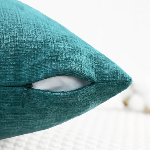 CaliTime Decorative Couch Throw Pillow Covers 26 X 26 Inches Teal