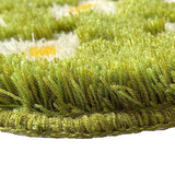 UKELER Green Moss Kids Rug, Soft Shag Round Rug for Kids Cute Moss Non Slip Washable Area Rugs for Nursery Dorm Room Bedroom Bedside Living Room Playroom 49'' x 47''