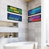 YLOLUL 4 Pcs Neon Gaming Wall Art & Room Accessories for Teen Boys & Kids, 16 * 5 Inch