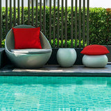 Boao 4 Pack Decorative Outdoor Waterproof Throw Pillow Covers Square Patio Balcony Garden Waterproof Cushion Case PU Coating Pillow Shell for Couch Bed Patio Sofa, 18 x 18 Inch(Red)