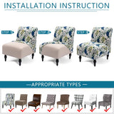 Liykimt Armless Accent Chair Cover Slipcover,Slipper Chair Cover Super Fit Stretch Spandex Removable Washable for Armless Chair Furniture Protector Covers for Living Dining Room Hotel