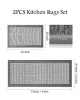 PADOOR Extra Large Kitchen Runner Rugs and Mats 2PCS, 2.5'x6'+20"x32",Grey